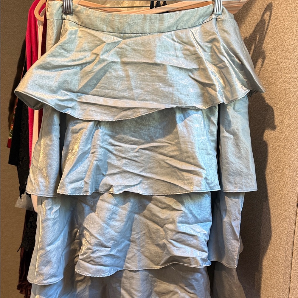 Dainty Jewells Light Blue Ruffled Skirt